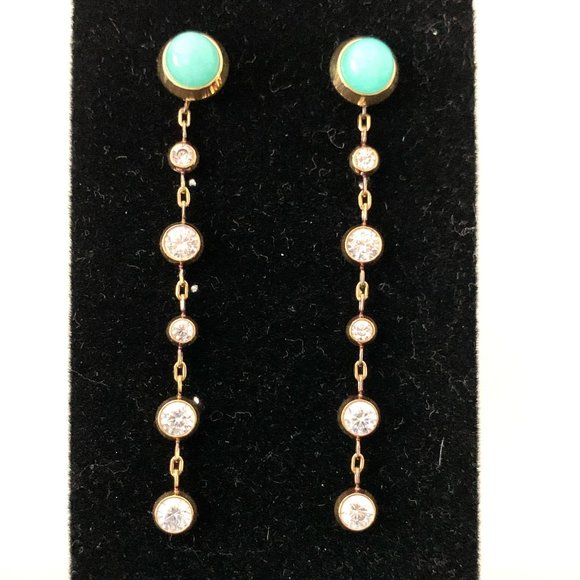 NOC Michael Kors Easy Opulence 2 in 1 Earrings Natural Stone Studs Dangle - Picture 3 of 8